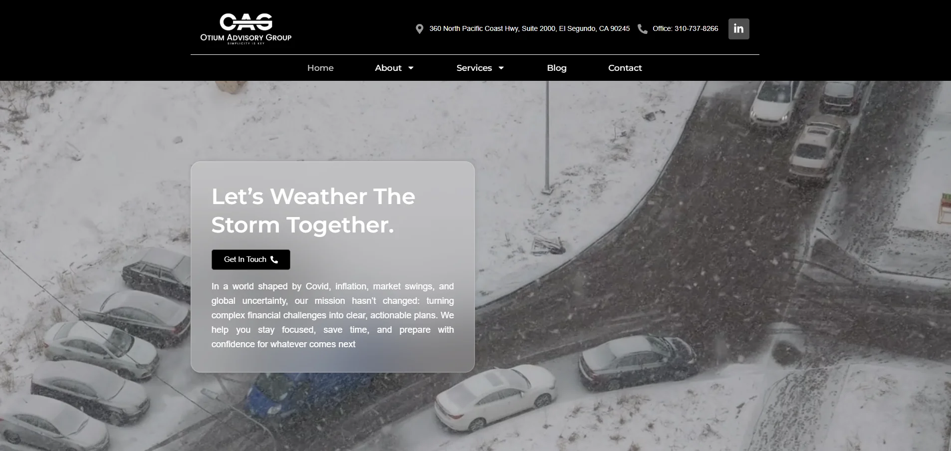 financial advisory website design