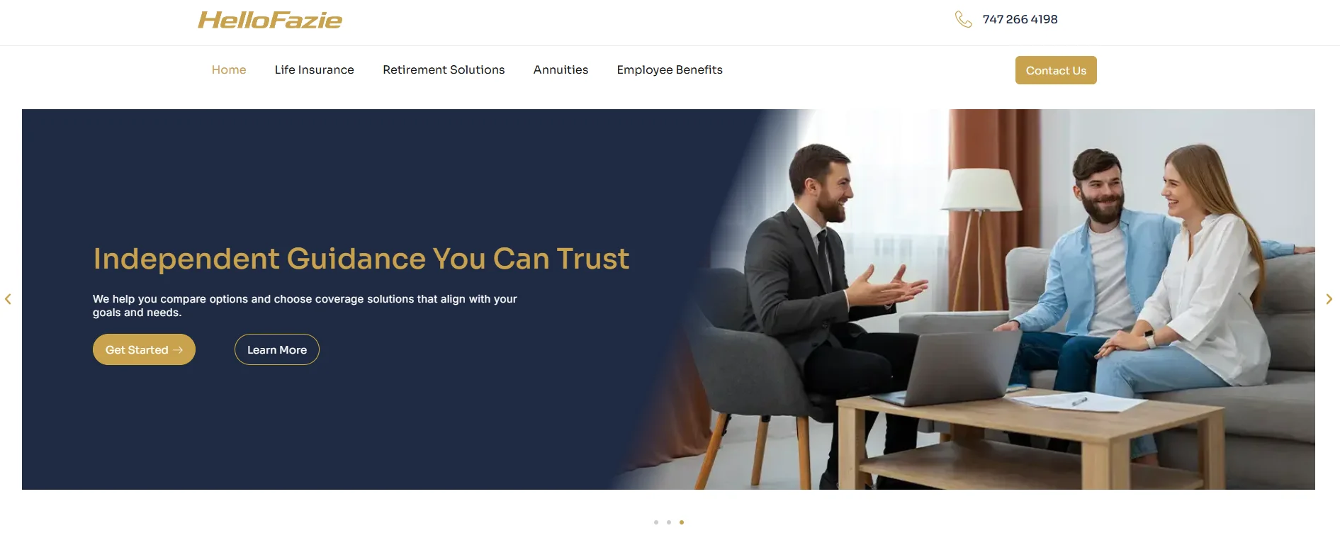 insurance website design